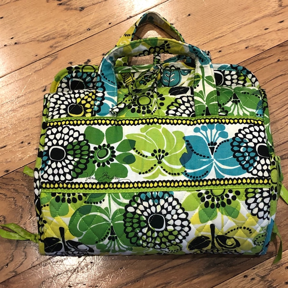 Green Vera Bradley Cosmetic Bag